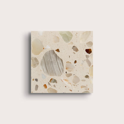 Terrazzo Tile, Matte, Square, 6x6, Neutral