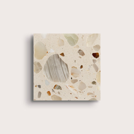 Terrazzo Tile, Matte, Square, 6x6, Neutral