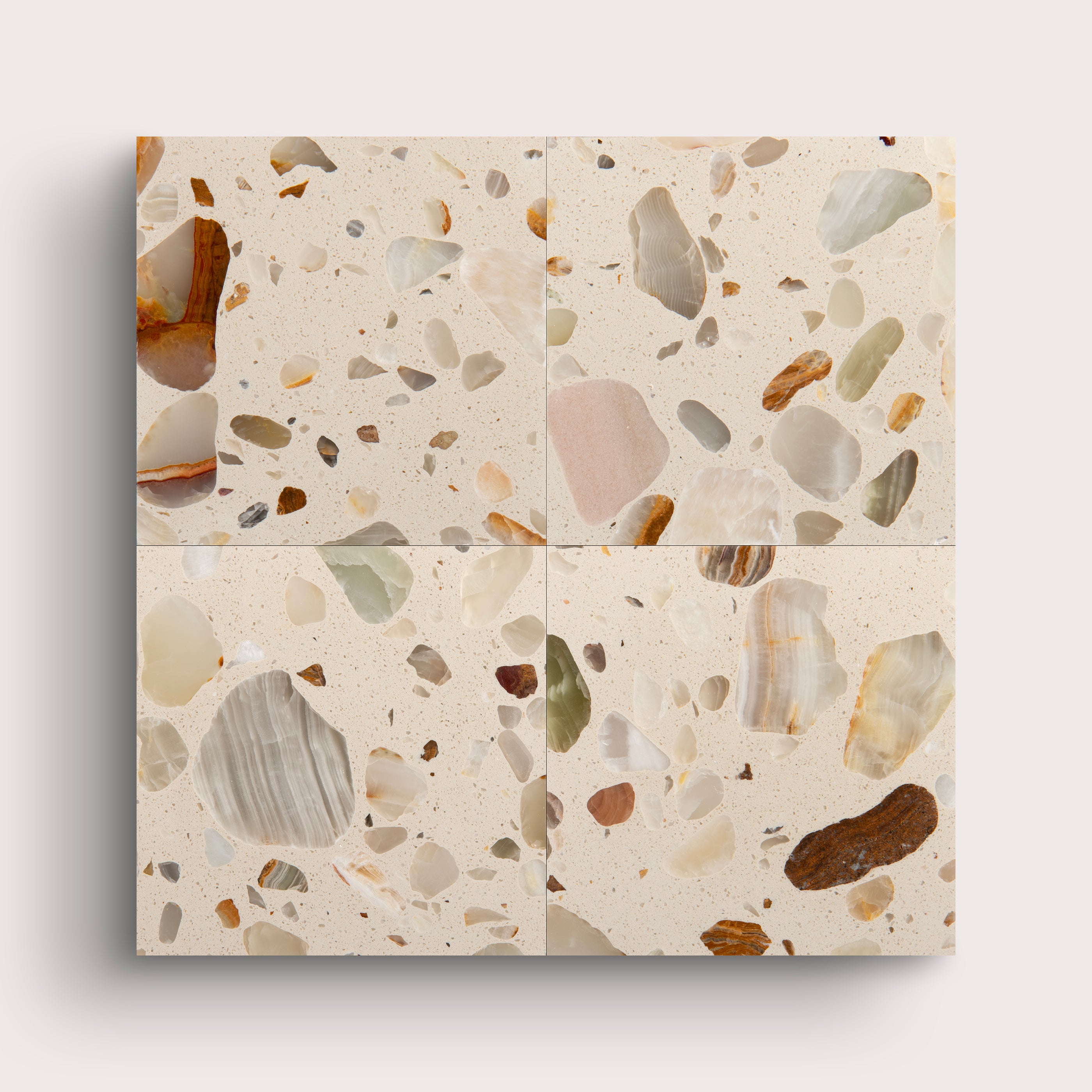 Terrazzo Tile, Matte, Square, 6x6, Neutral