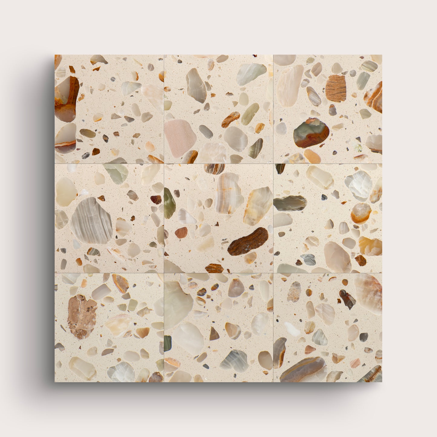 Terrazzo Tile, Matte, Square, 6x6, Neutral