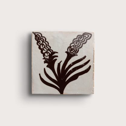 Thistle Umber Bloem 4x4 Zellige Tile