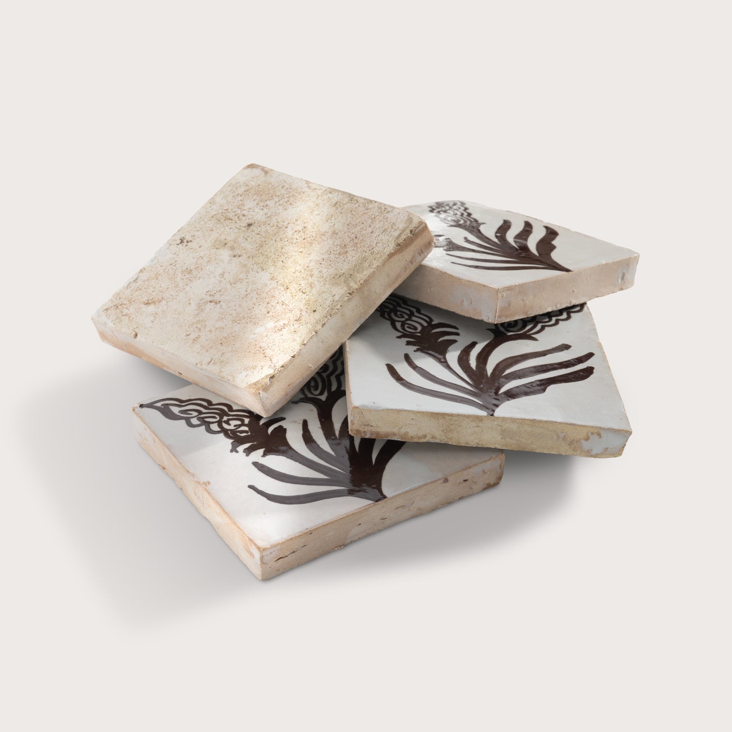 Thistle Umber Bloem 4x4 Zellige Tile