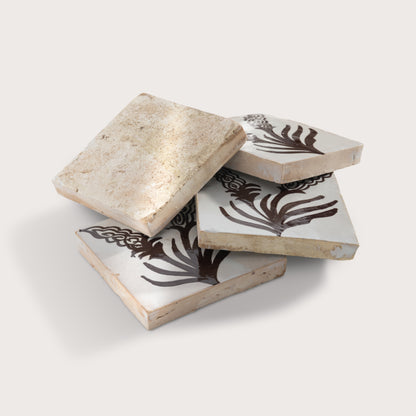 Thistle Umber Bloem 4x4 Zellige Tile
