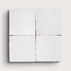 Bright White 4x4 Zellige Tile