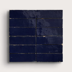 Moroccan Blue 2x6 Thin Bejmat Zellige Tile
