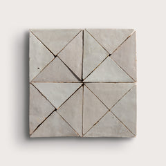 Natural White Triangle Mosaic Zellige Tile