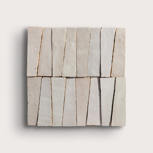 natural white trapezoid zellige tile