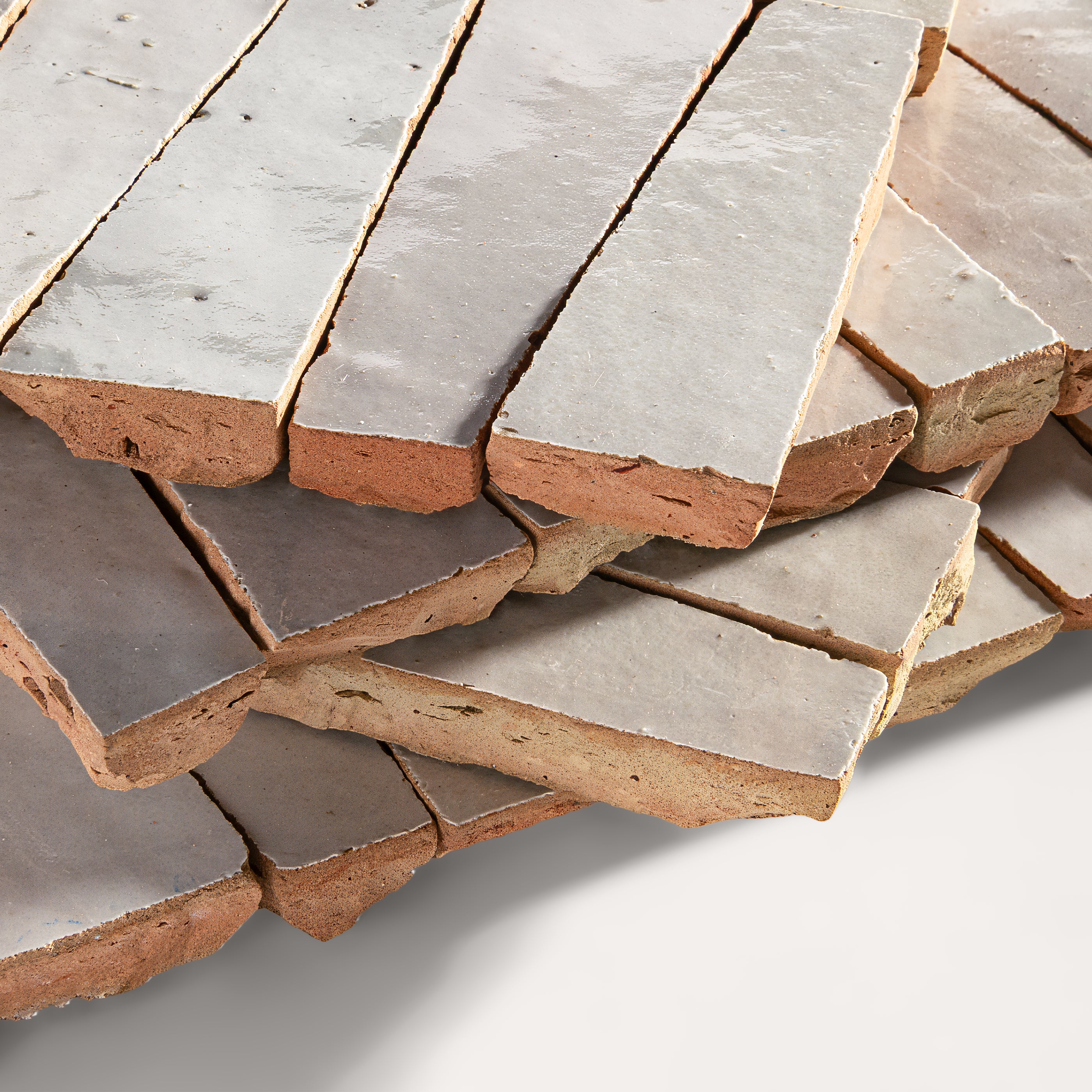natural white trapezoid zellige tile