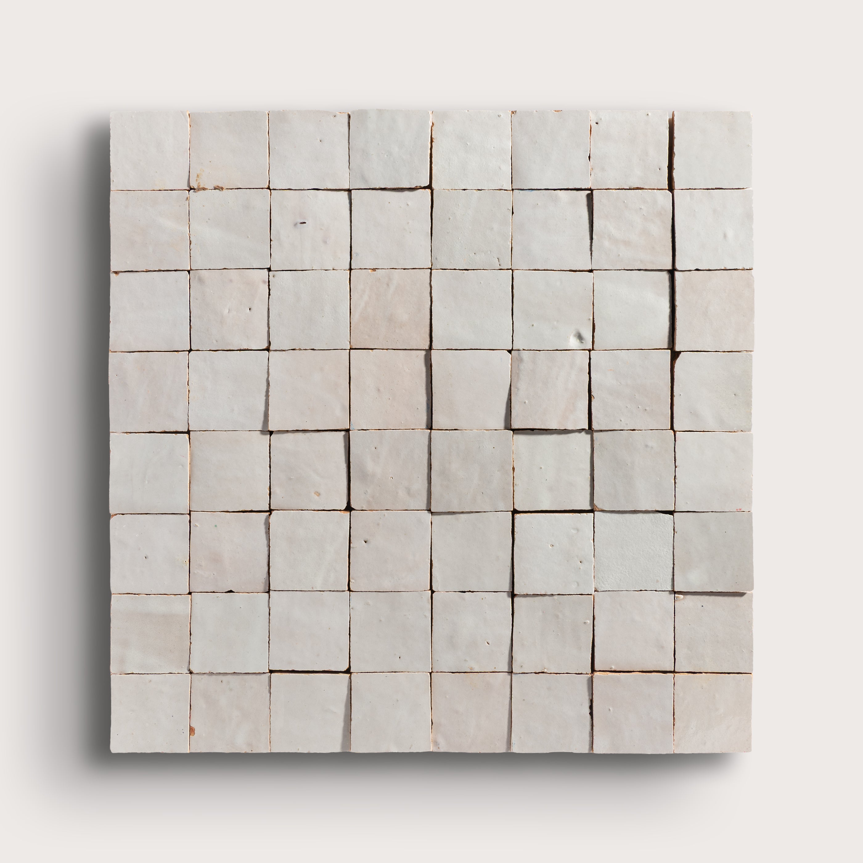 ねね様 白樺2 Natural White 2x2 Mosaic Zellige Tile