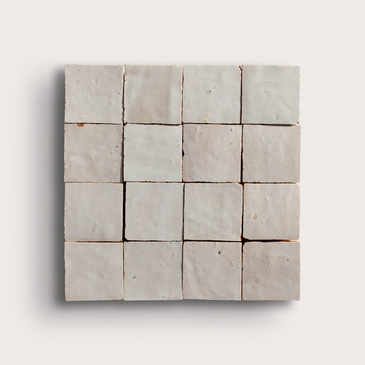 natural white square zellige tile