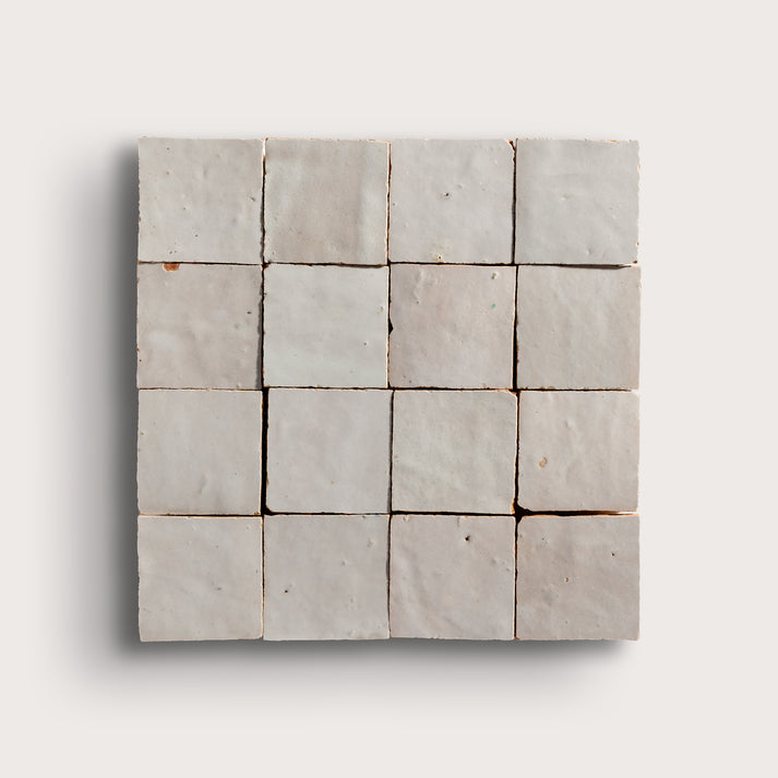 natural white square zellige tile