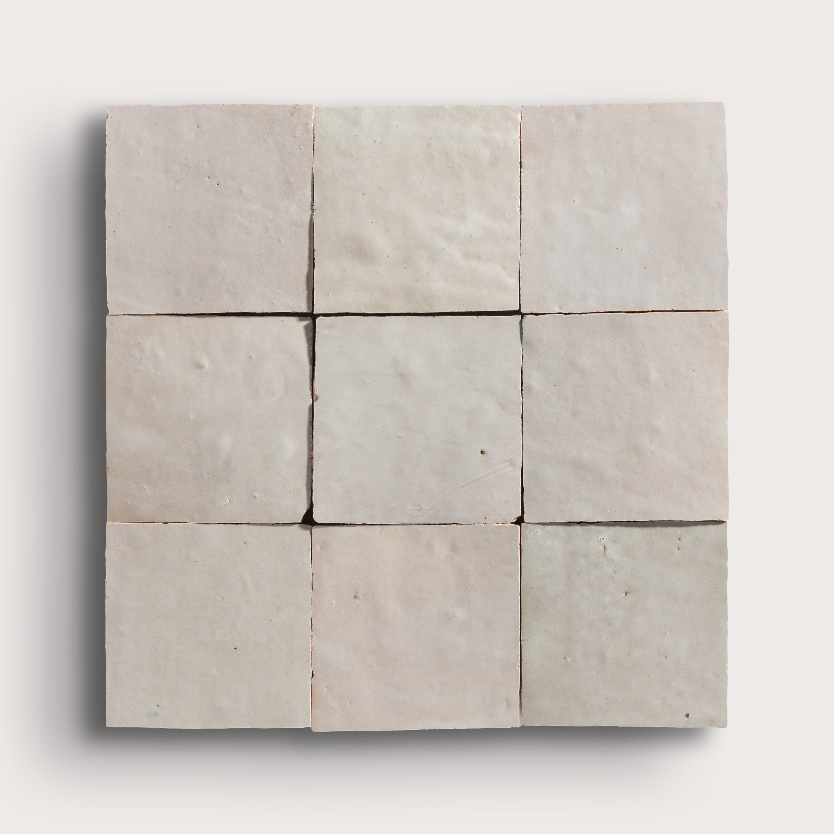 Natural White 4x4 Zellige Tile