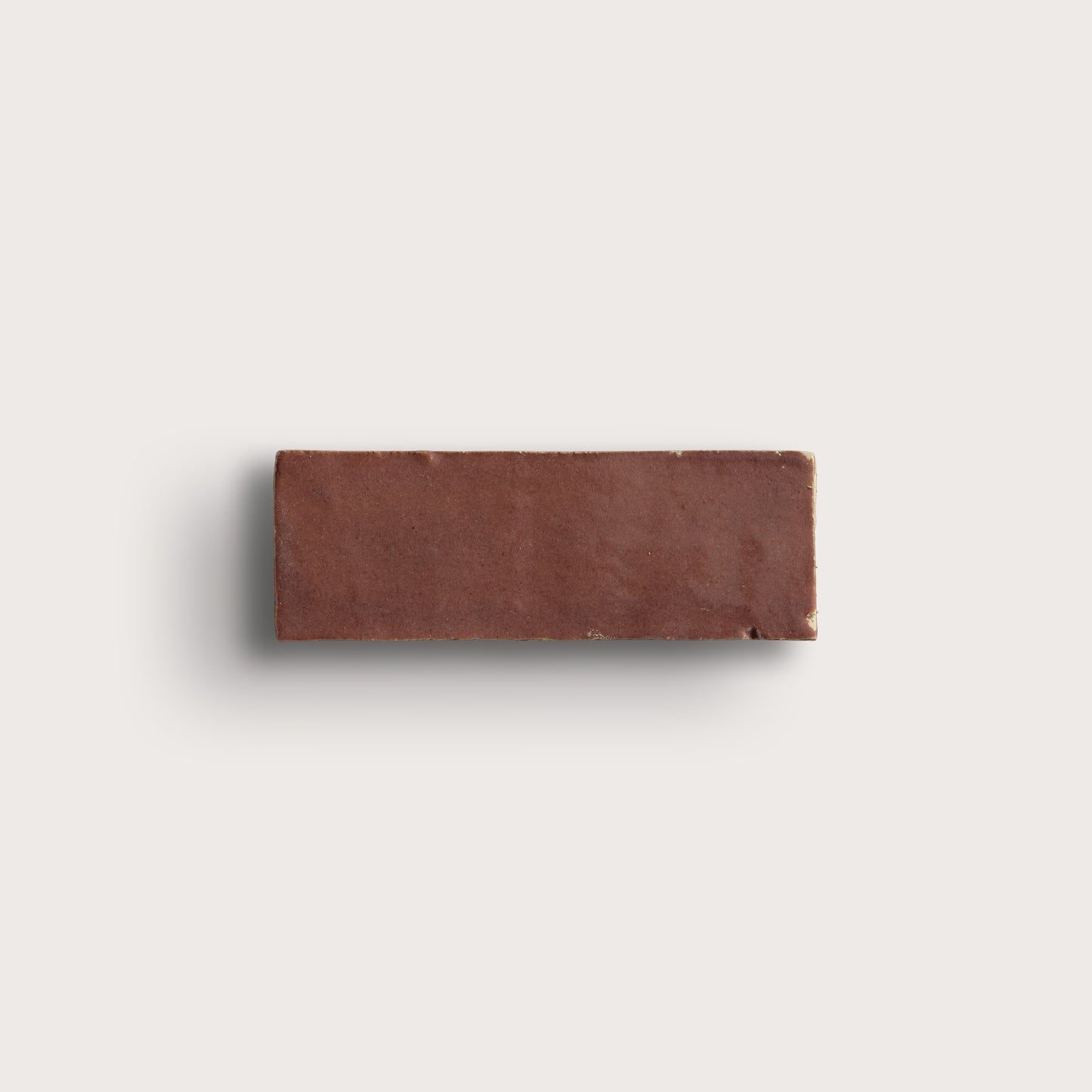 pink rectangle zellige tile on light gray background