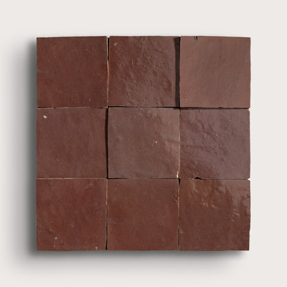 Rouge 4x4 Zellige Tile