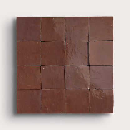 Rouge 4x4 Zellige Tile