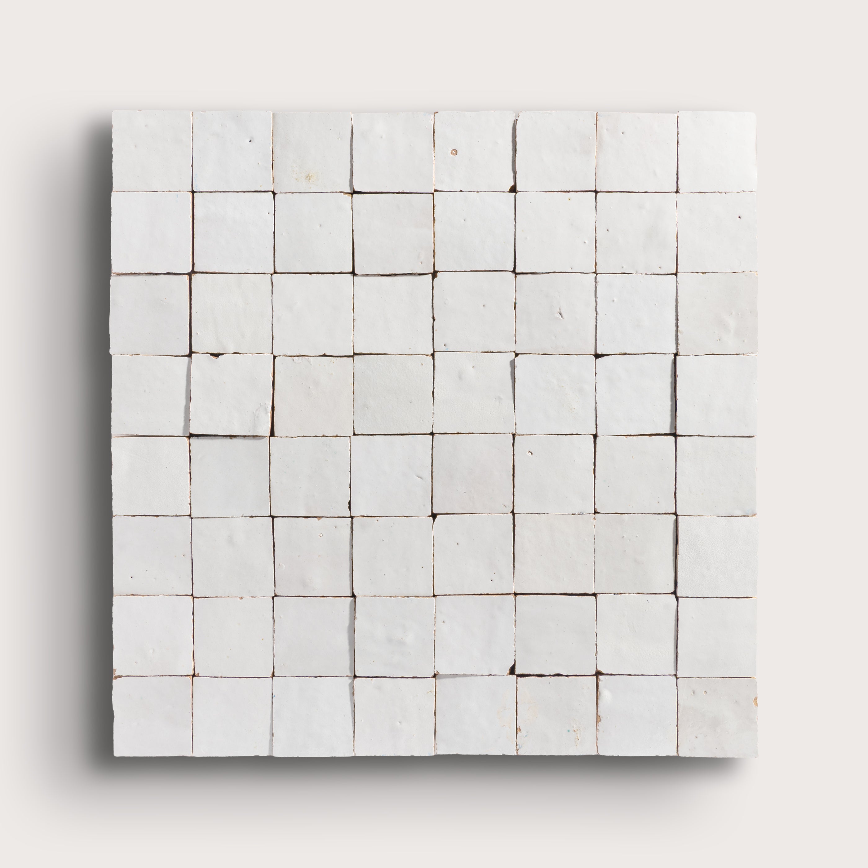 Snow White 2x2 Mosaic Zellige Tile