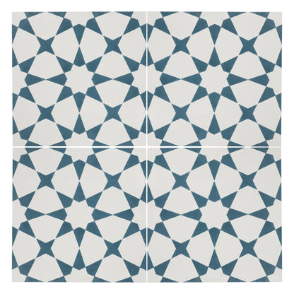 Sample: Estrella Blue Cement Tile-Sample-Sample-Riad Tile