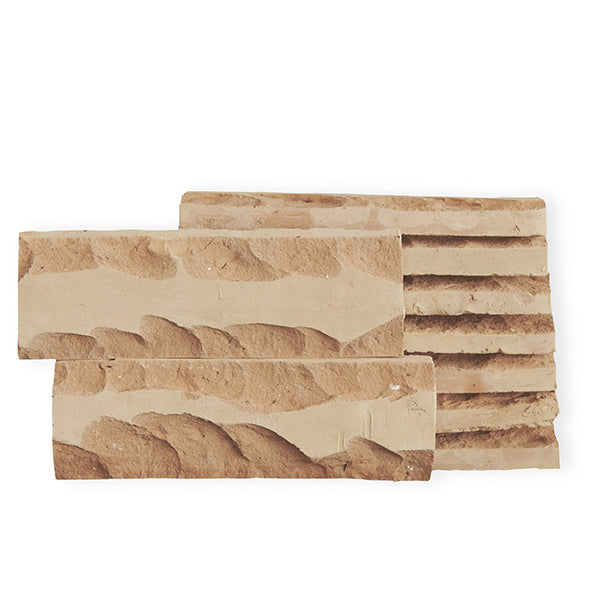 Sample: Chiseled Unglazed Natural Terracotta 2x6 Thin Bejmat Zellige Tile (1 sample piece)-Sample-Sample-Riad Tile