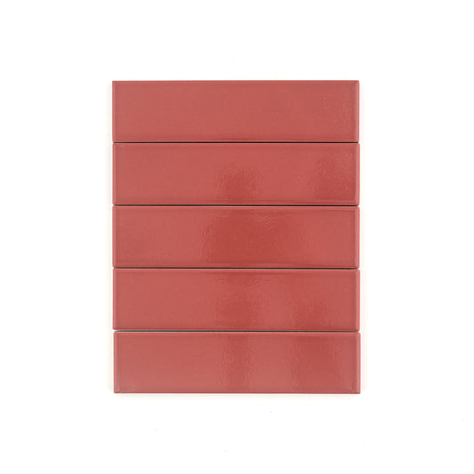 Raspberry Beret 2x8 Ceramic Tile | Glossy-Main Inventory-All Products,Solids,Under 10-Riad Tile