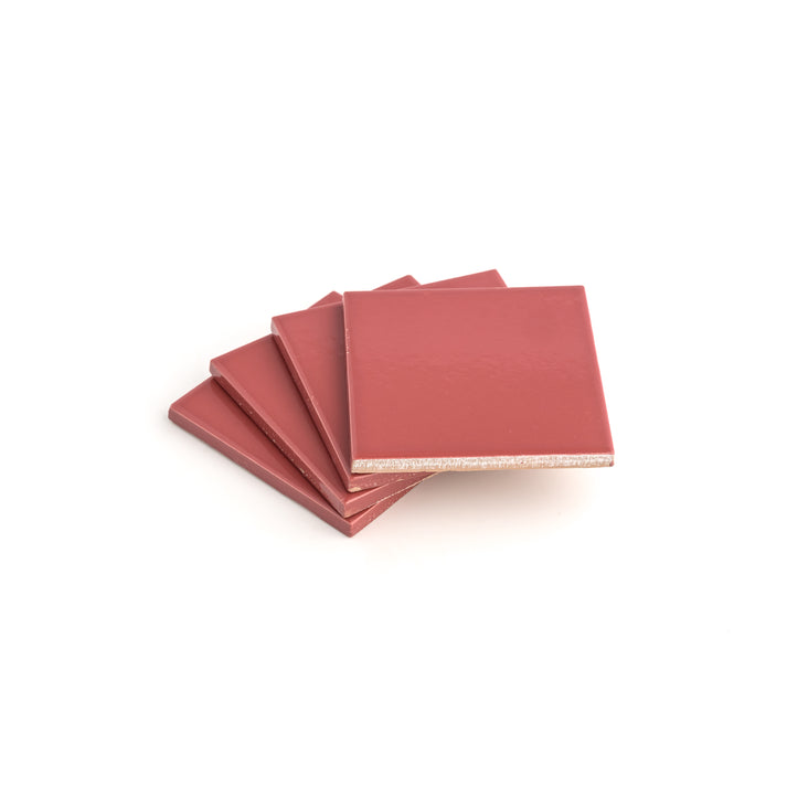 Raspberry Beret 4x4 Ceramic Tile | Glossy-Main Inventory-All Products,Solids,Under 10-Riad Tile