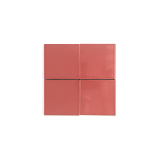 Raspberry Beret 4x4 Ceramic Tile | Glossy-Main Inventory-All Products,Solids,Under 10-Riad Tile