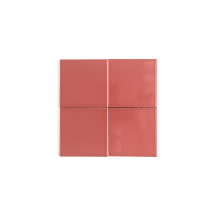 Raspberry Beret 4x4 Ceramic Tile | Glossy-Main Inventory-All Products,Solids,Under 10-Riad Tile