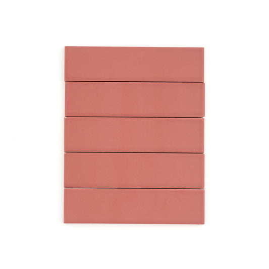 Raspberry Beret 2x8 Ceramic Tile | Matte-Main Inventory-All Products,Solids,Under 10-Riad Tile