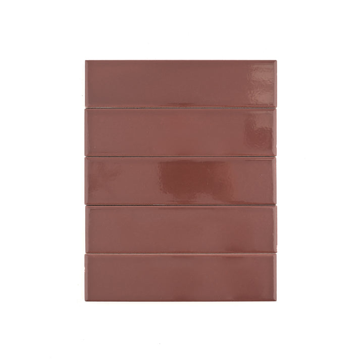 Red Red Wine 2x8 Ceramic Tile | Glossy-Main Inventory-All Products,Solids,Under 10-Riad Tile