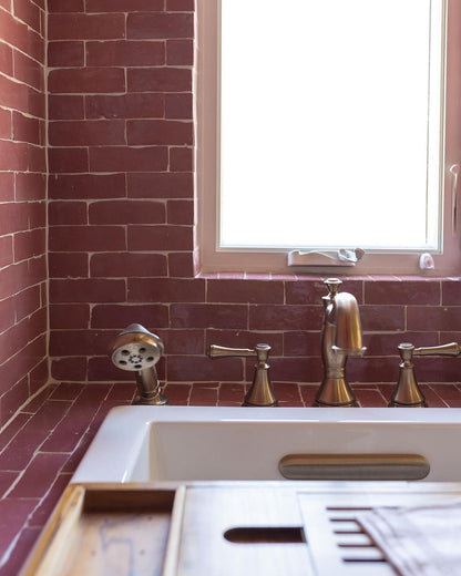Rouge 2x6 Thin Bejmat Zellige Tile-Main Inventory-All Products,Solids,Zellige Tile-Riad Tile