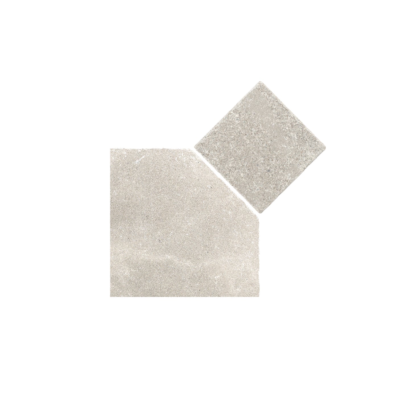 Sample: Octagon Azru Grey & Azru Grey Moroccan Limestone | Tumbled & Honed (1 sample piece)-Sample-Sample-Riad Tile