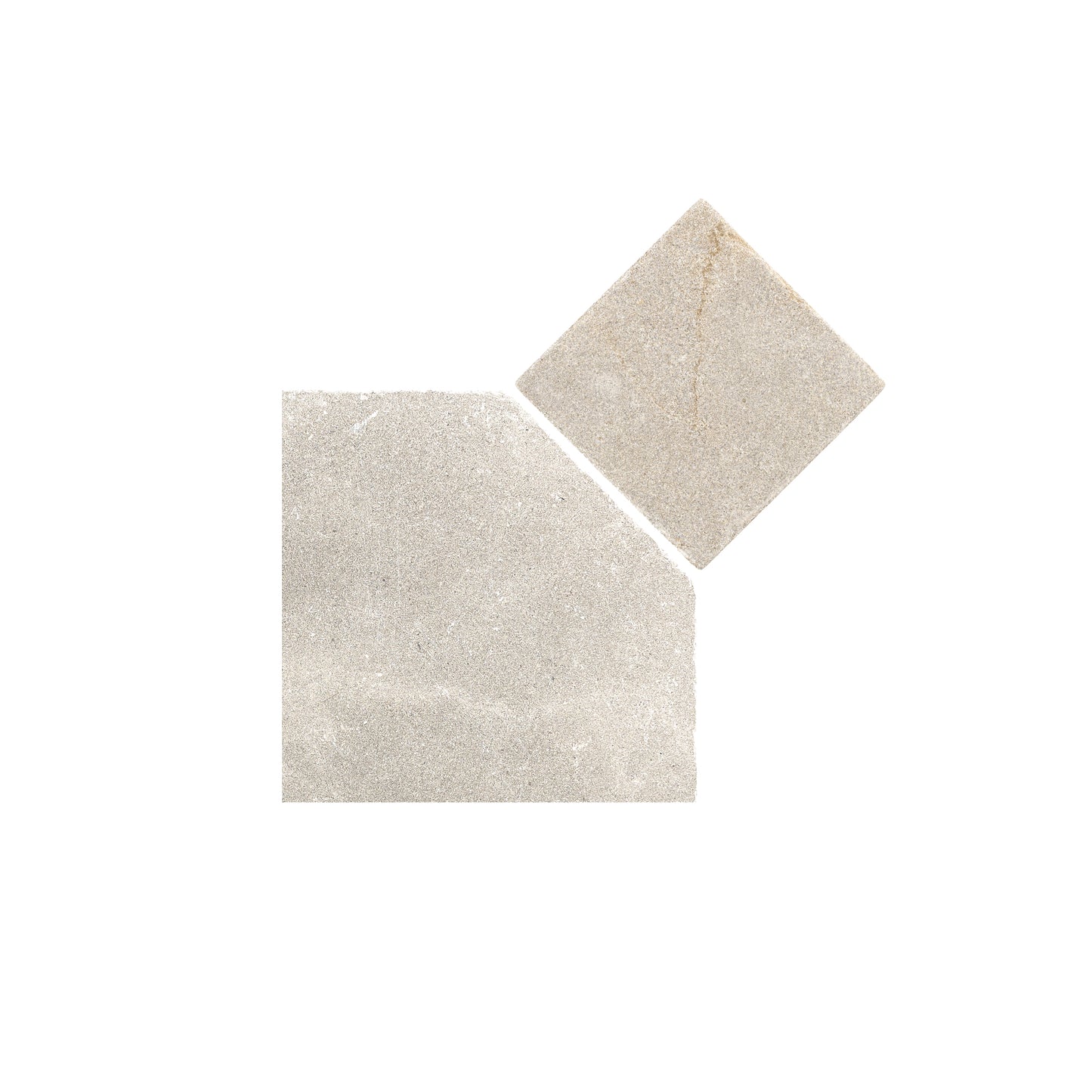 Sample: Octagon Azru Grey & Azru Sand Moroccan Limestone | Tumbled & Honed (1 sample piece)-Sample-Sample-Riad Tile