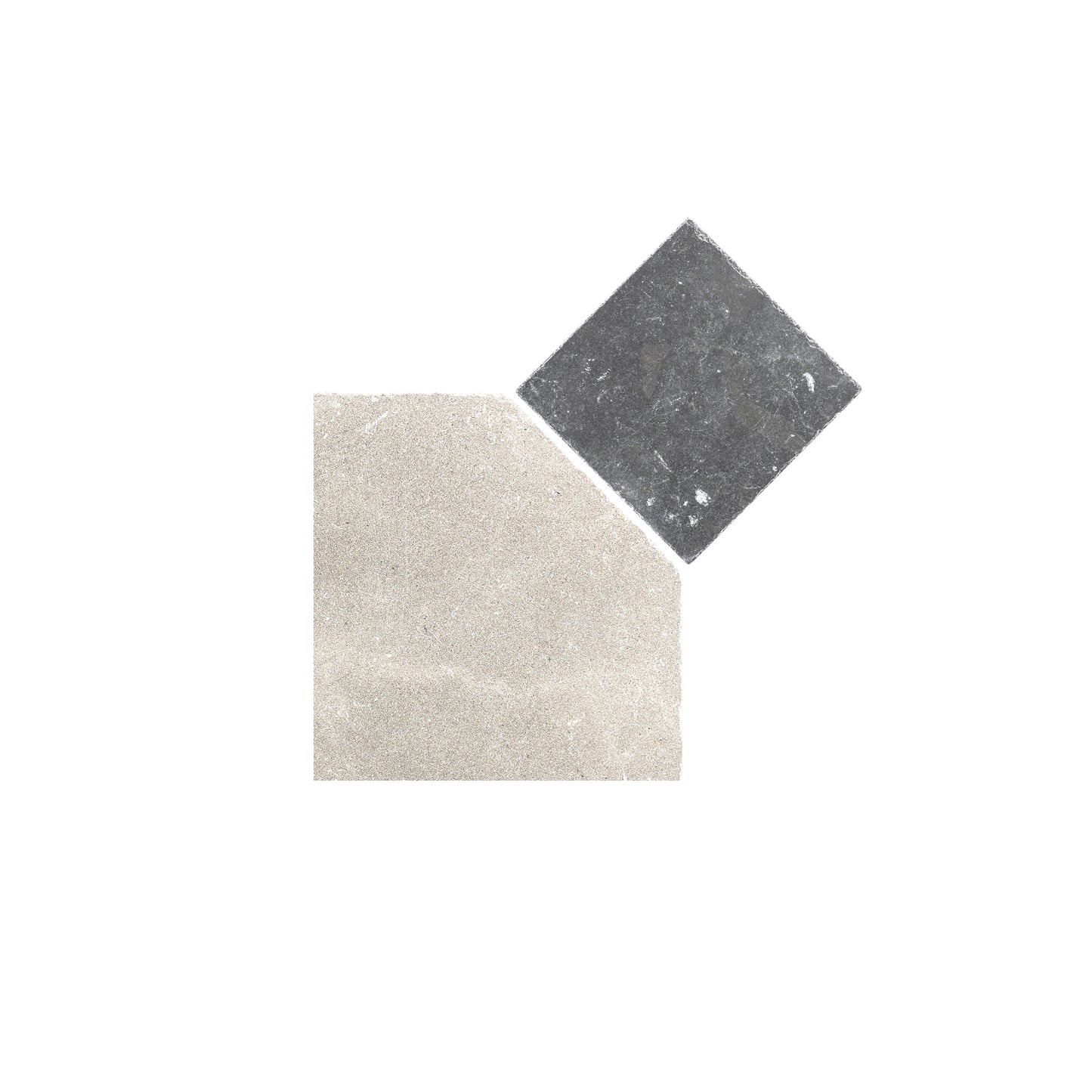 Sample: Octagon Azru Grey & Cinder Moroccan Limestone | Tumbled & Honed (1 sample piece)-Sample-Sample-Riad Tile