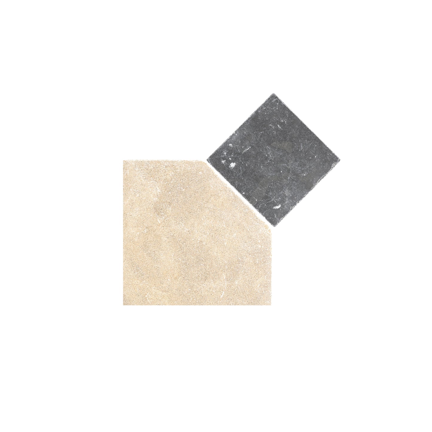 Sample: Octagon Azru Sand & Cinder Moroccan Limestone | Tumbled & Honed (1 sample piece)-Sample-Sample-Riad Tile