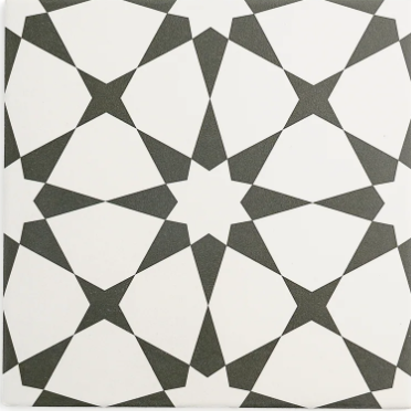 Custom Ceramic - Estrella Black 4"x4"-Main Inventory-Riad Tile