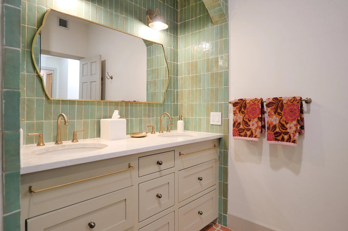 Sea Green 2x6 Thin Bejmat Zellige Tile-Main Inventory-All Products,Solids,Zellige Tile-Riad Tile