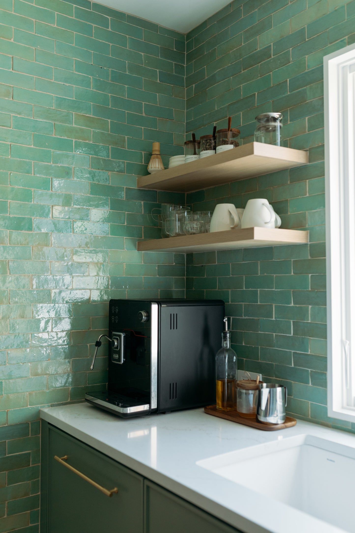 Sea Green 2x6 Thin Bejmat Zellige Tile-Main Inventory-All Products,Solids,Zellige Tile-Riad Tile
