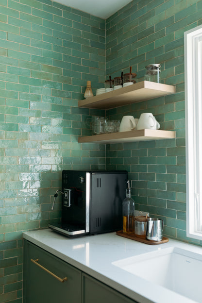 Sea Green 2x6 Thin Bejmat Zellige Tile-Main Inventory-All Products,Solids,Zellige Tile-Riad Tile