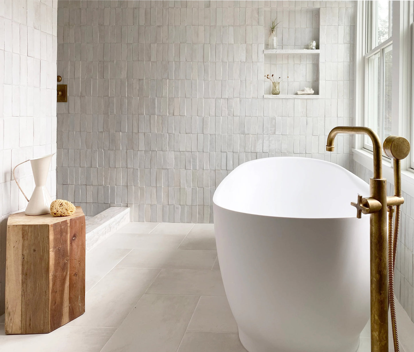 Snow White 2x6 Thin Bejmat Zellige Tile-Main Inventory-All Products,Solids,Zellige Tile-Riad Tile