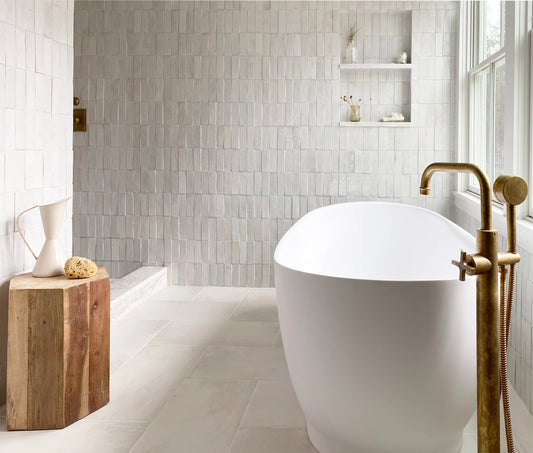 Snow White 2x6 Thin Bejmat Zellige Tile-Main Inventory-All Products,Solids,Zellige Tile-Riad Tile