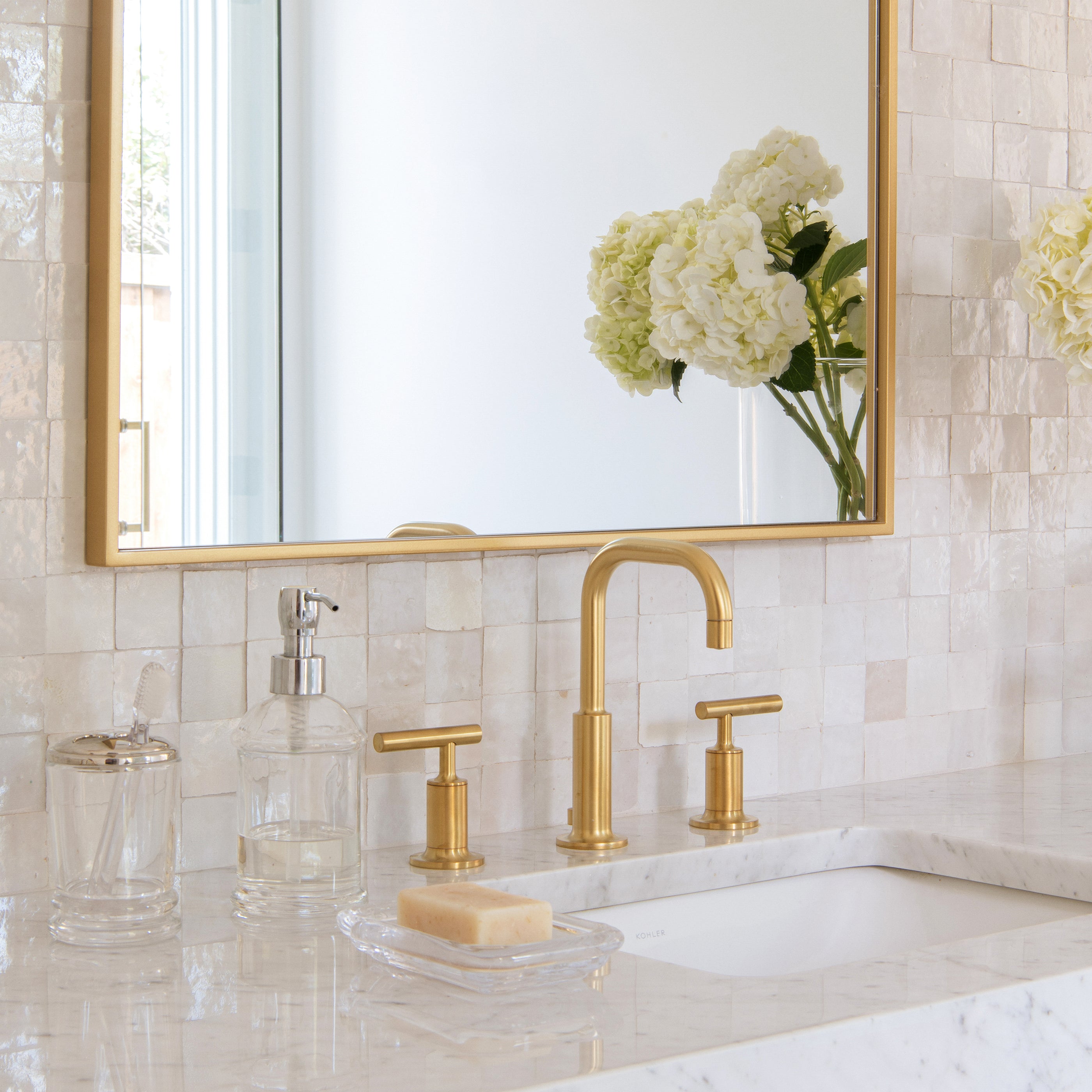 Snow White 2x2 Mosaic Zellige Tile