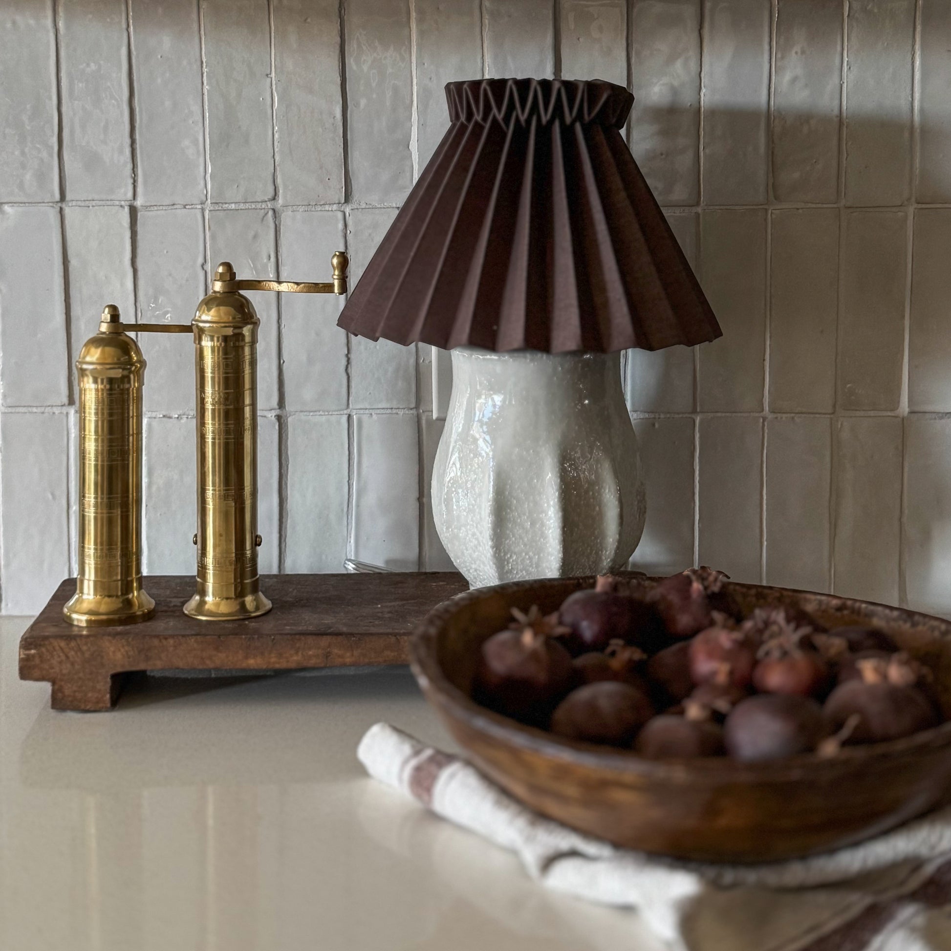 Snow White 2x6 Thin Bejmat Zellige Tile-Solids,Zellige Tile, installed as backsplash in kitchen-Riad Tile