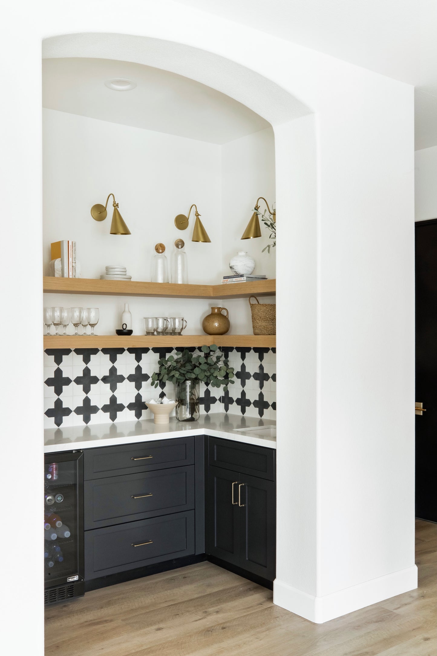 Star and Cross Black & White Ceramic Tile-Main Inventory-All Products,Patterns,Under 10-Riad Tile