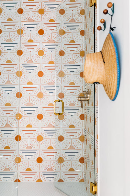 White ceramic tile for modern bathroom walls