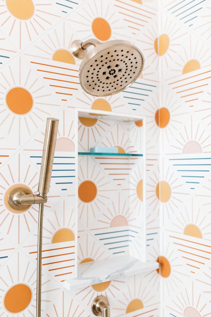 Glossy white ceramic wall tile in contemporary design