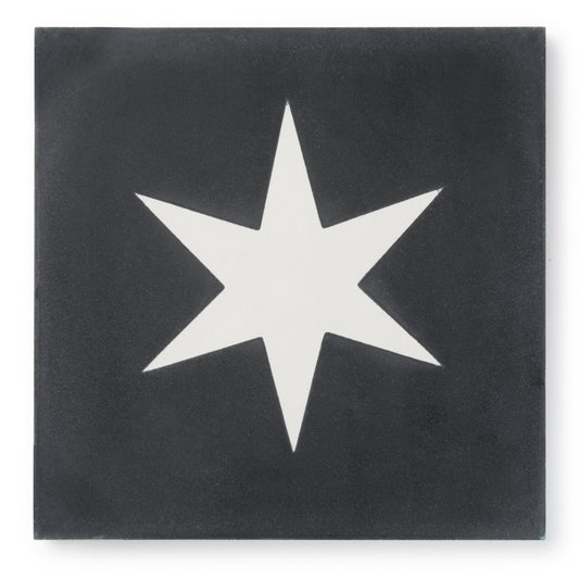 Sample: Superstar Black Cement Tile-Sample-Sample-Riad Tile