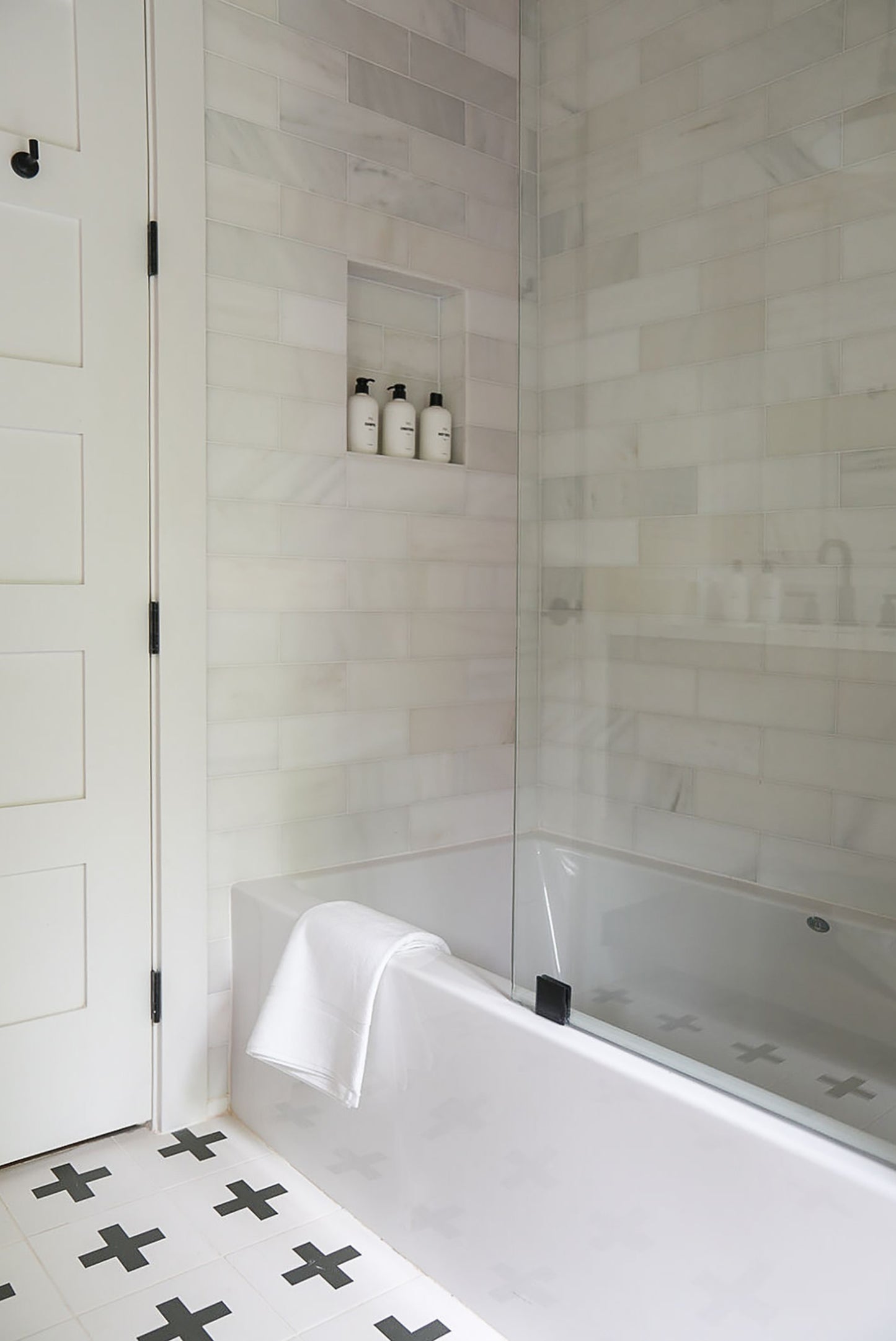 Swiss Cross Black & White Ceramic Tile-Main Inventory-All Products,Patterns,Under 10-Riad Tile