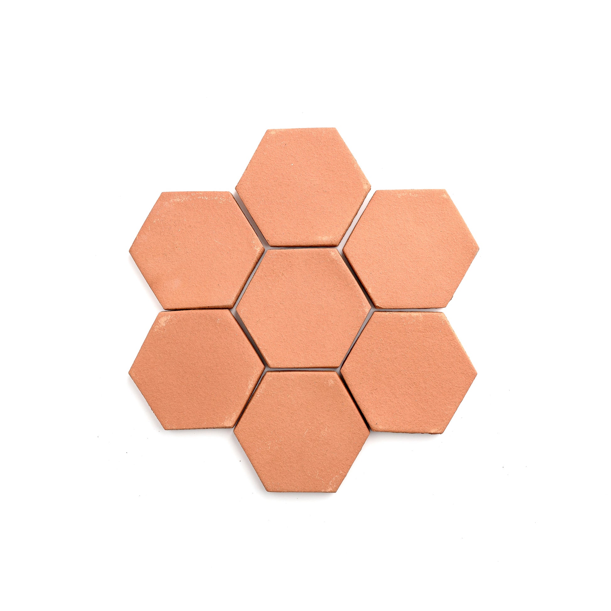 Sample: Hexagon 4 Inch Terracotta Tile (1 sample = 2 tiles)-Sample-Sample-Riad Tile