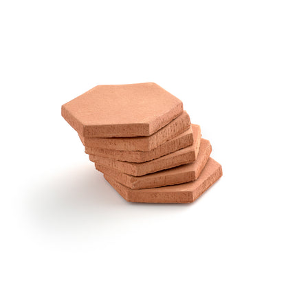Sample: Hexagon 4 Inch Terracotta Tile (1 sample = 2 tiles)-Sample-Sample-Riad Tile