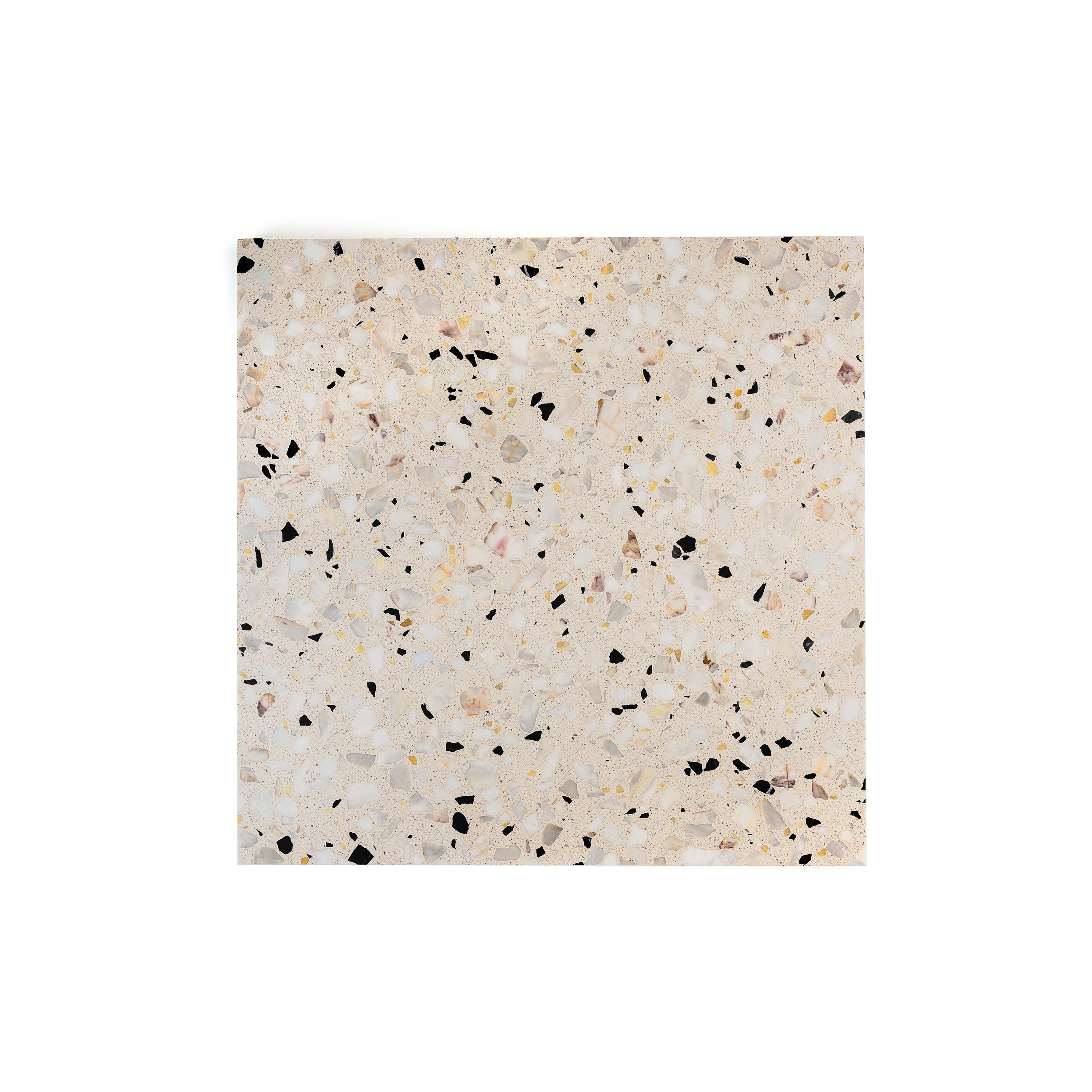 Large format terrazzo tiles on the floor  for a contemporary kitchen