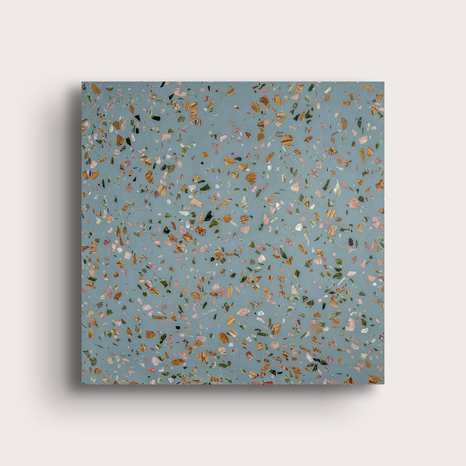 Marzipan 12x12 Terrazzo Tile-Blue Terrazzo-Riad Tile